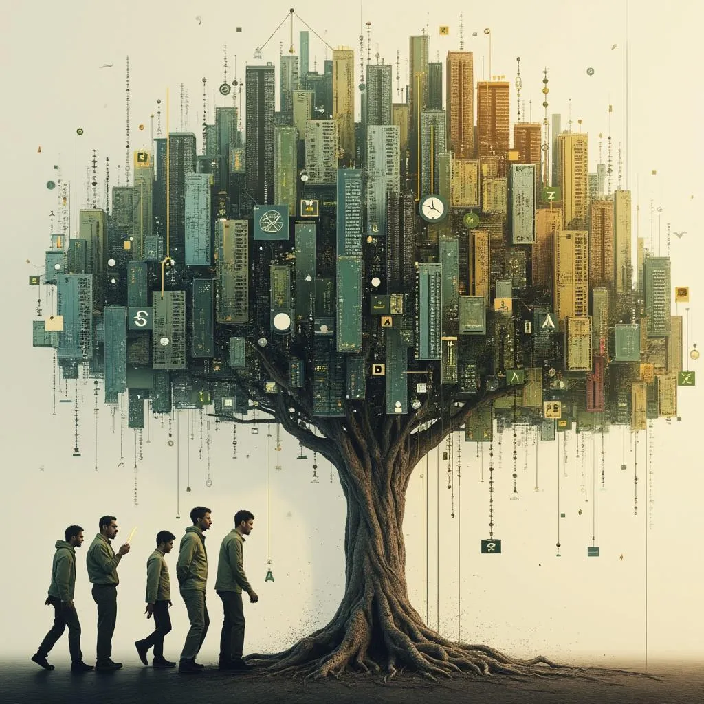 Illustration de l'évolution de l'IA en finance